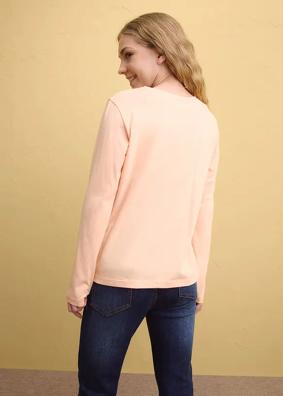 Langarmshirt aus reiner Bio-Baumwolle (3er Pack), bonprix