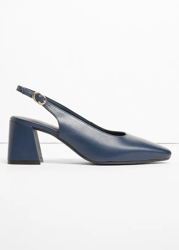 Escarpins slingback en cuir, bonprix