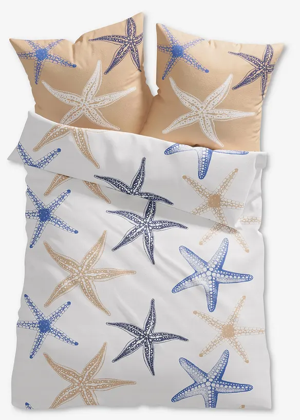Parure de lit en coton m&eacute;lang&eacute;, bonprix