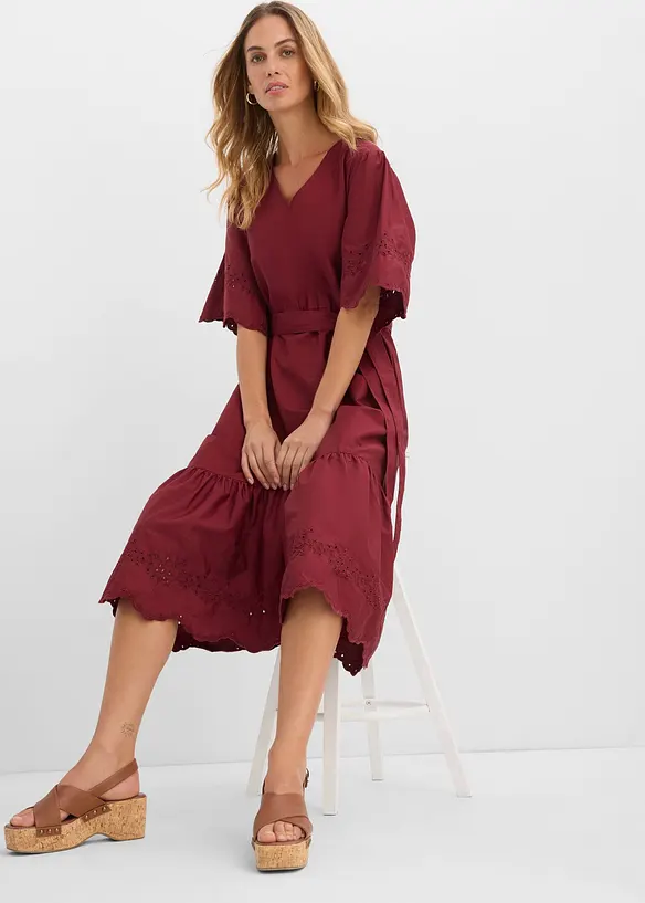 Robe midi 100% coton, bonprix