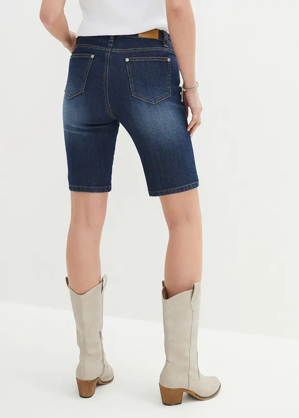 Bermuda slim en jean, taille mi-haute, bonprix