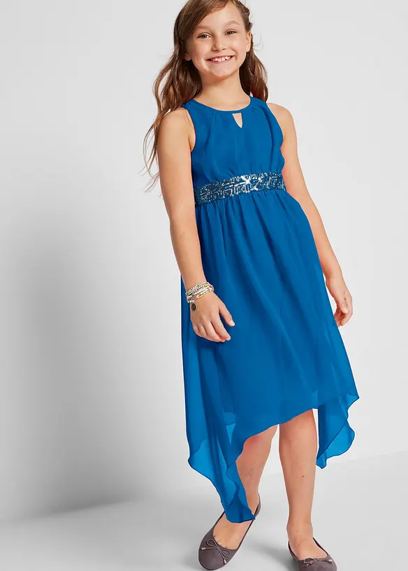 Robe en cr&ecirc;pe &agrave; sequins, bonprix