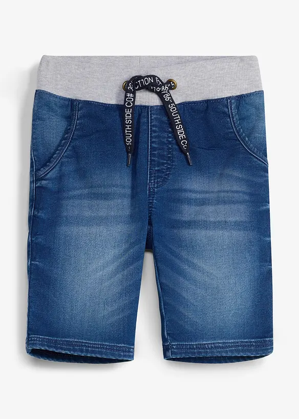 Bermuda en jean &agrave; taille &eacute;lastiqu&eacute;e, regular, bonprix