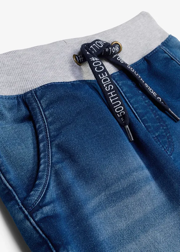 Bermuda en jean &agrave; taille &eacute;lastiqu&eacute;e, regular, bonprix