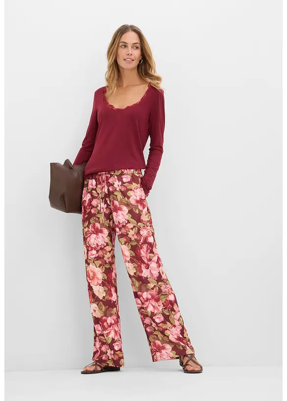 T-shirt manches longues doux, bonprix