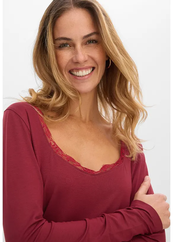 T-shirt manches longues doux, bonprix