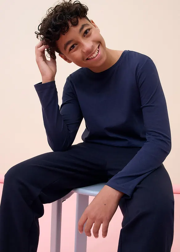 Langarmshirt mit Bio Baumwolle (5er Pack), bonprix