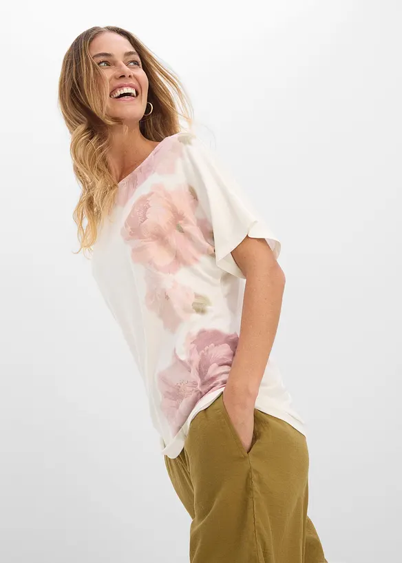 T-shirt doux en viscose extensible, bonprix