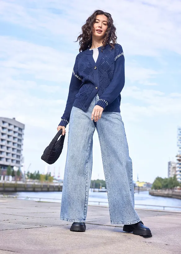 Jean large taille haute, bonprix