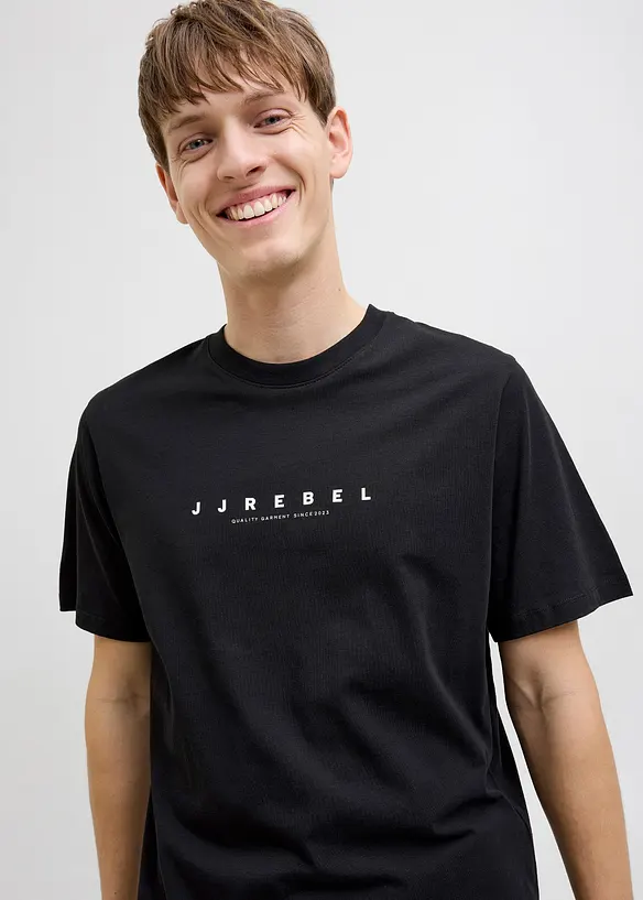 JJ REBEL T-Shirt aus reiner Baumwolle, Loose Fit, JJ REBEL
