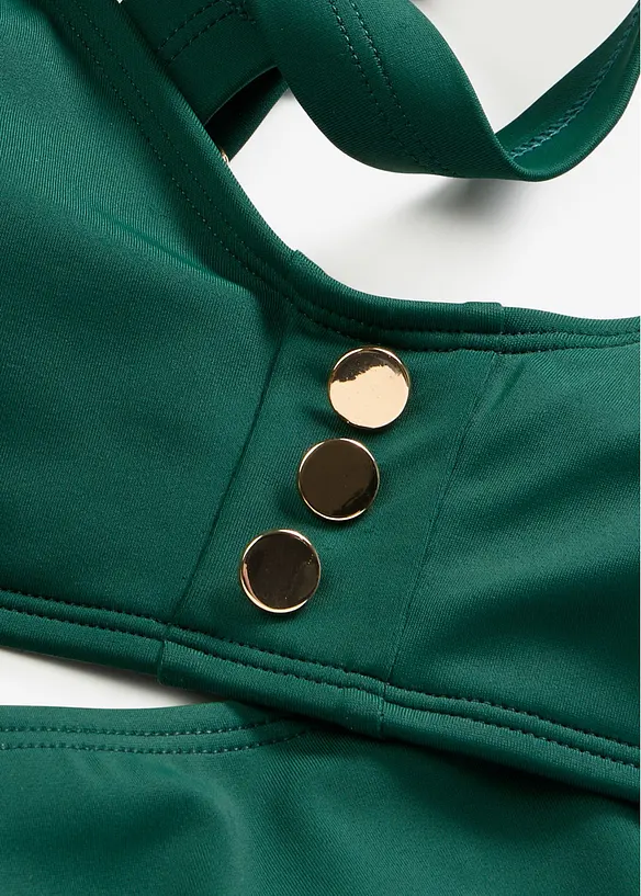 Bustier-Bikini mit Knopfdetail (2-tlg.Set), bonprix