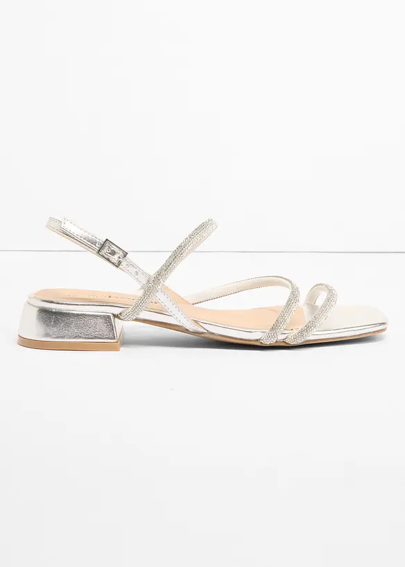 Sandales &agrave; brides strass&eacute;es, bonprix