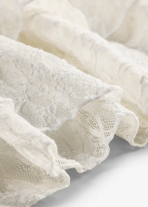 T-shirt court en dentelle, bonprix