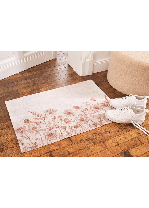 Paillasson lavable &agrave; motif floral, bonprix