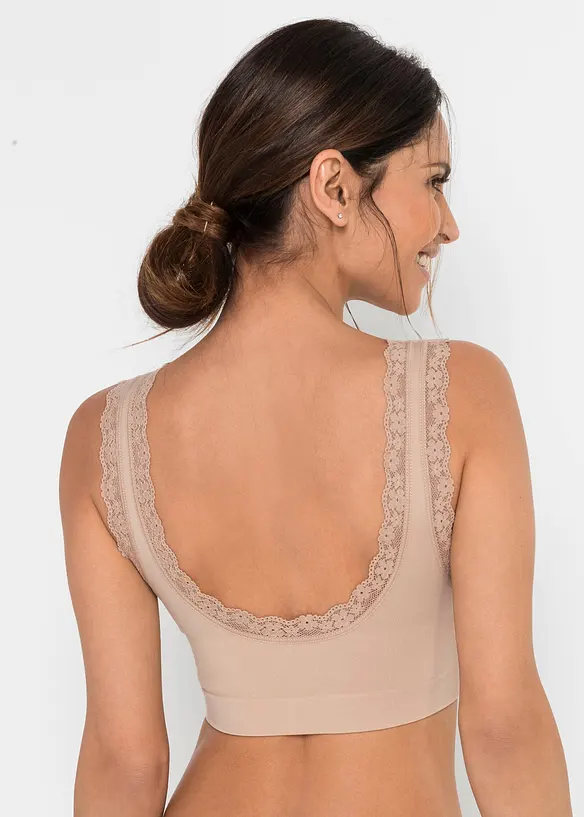 Lot de 2 brassi&egrave;res sans coutures Feel Comfort, bonprix