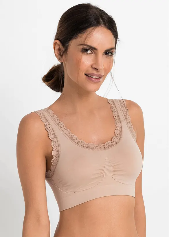 Lot de 2 brassi&egrave;res sans coutures Feel Comfort, bonprix