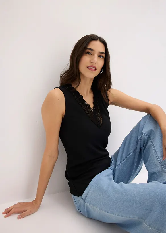 Shirt mit Spitze, bonprix