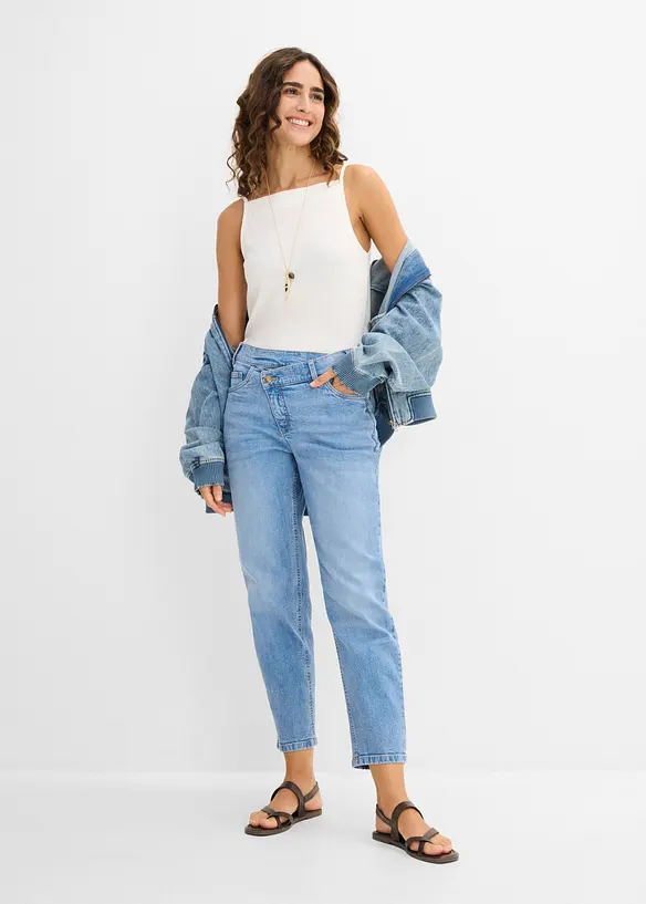 Jean mom taille haute, bonprix