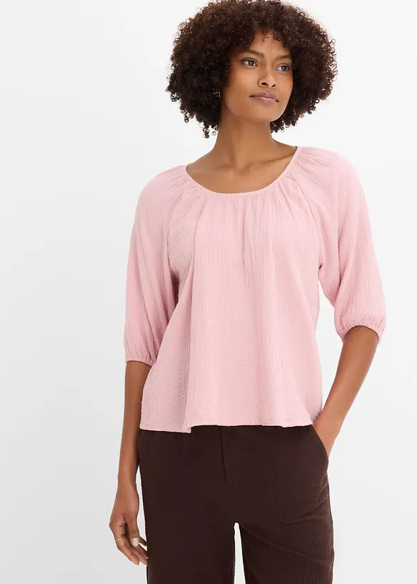 Musselin-Tunika aus reiner Baumwolle, bonprix