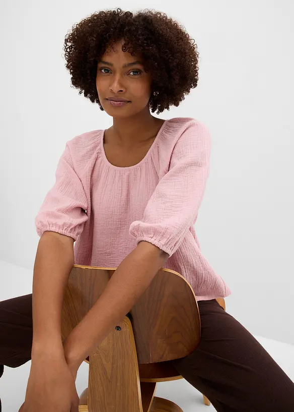 Musselin-Tunika aus reiner Baumwolle, bonprix