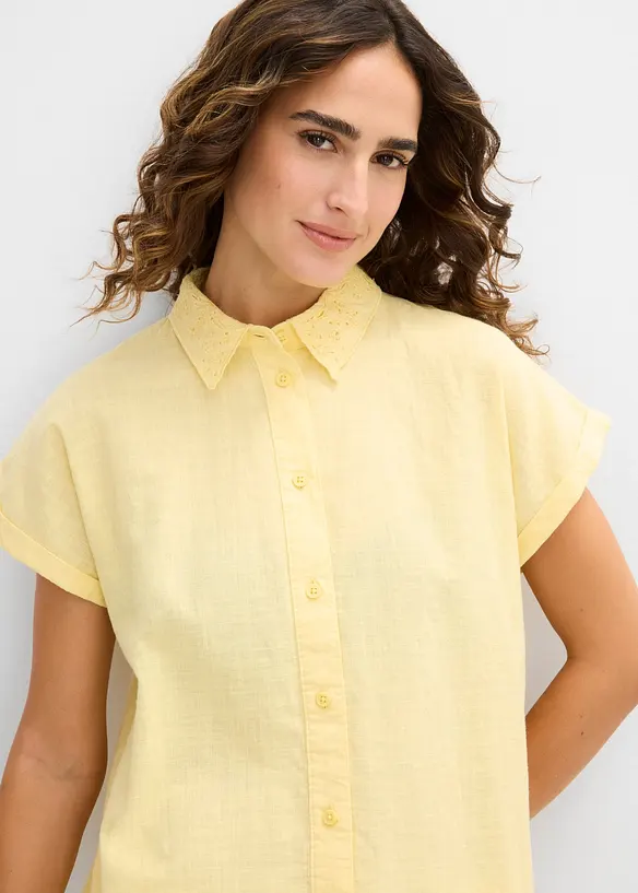 Chemisier en coton &agrave; broderie anglaise, bonprix