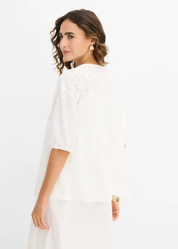 Blouse orn&eacute;e de belles broderies, bonprix
