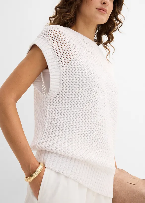 T-shirt en maille 100% coton, bonprix