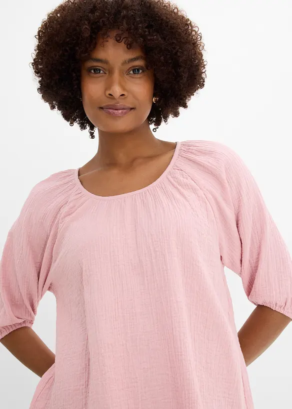 Musselin-Tunika aus reiner Baumwolle, bonprix