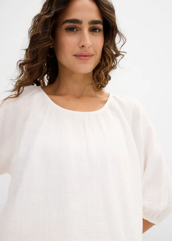 Musselin-Tunika aus reiner Baumwolle, bonprix