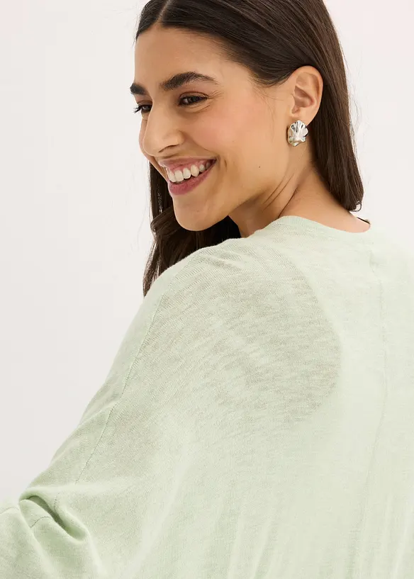 Gilet en fine maille 100% coton, bonprix