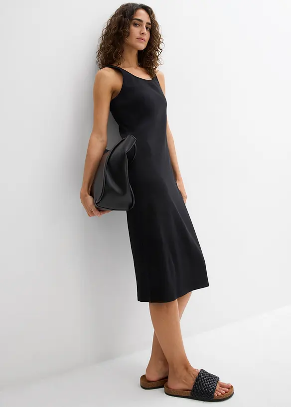 Robe &agrave; bretelles en coton extensible, bonprix