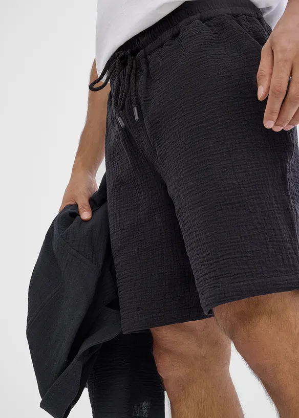 Lot de 2 shorts en gaze 100% coton, bonprix