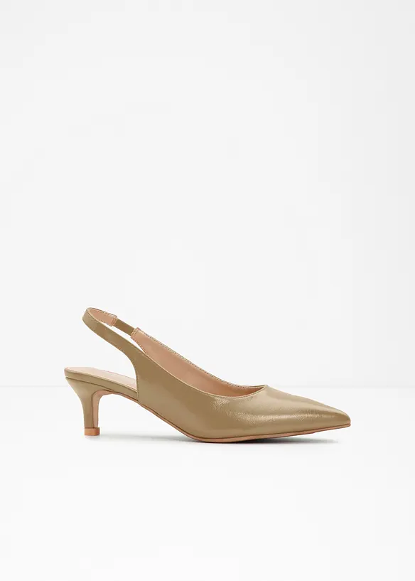 Escarpins slingback &agrave; petit talon fin, bonprix