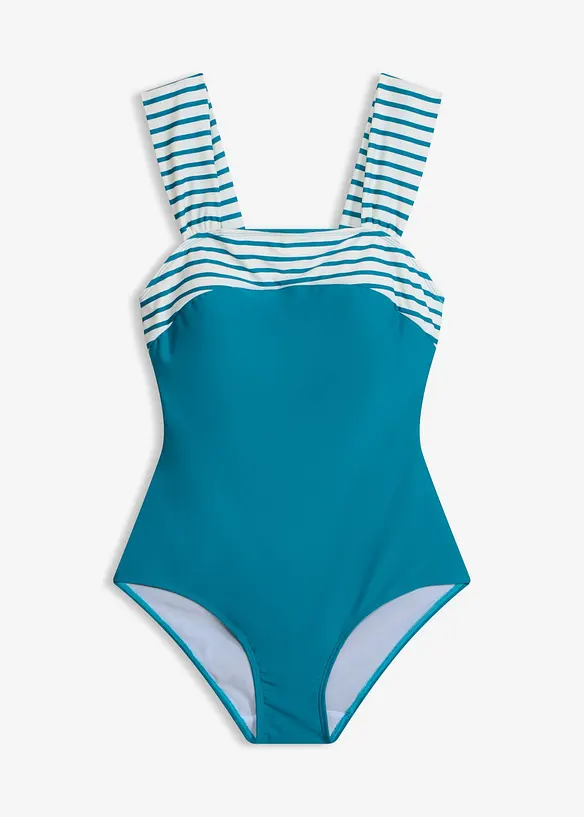 Maillot 1 pi&egrave;ce sculptant &agrave; bretelles larges, maintien mod&eacute;r&eacute;, bonprix