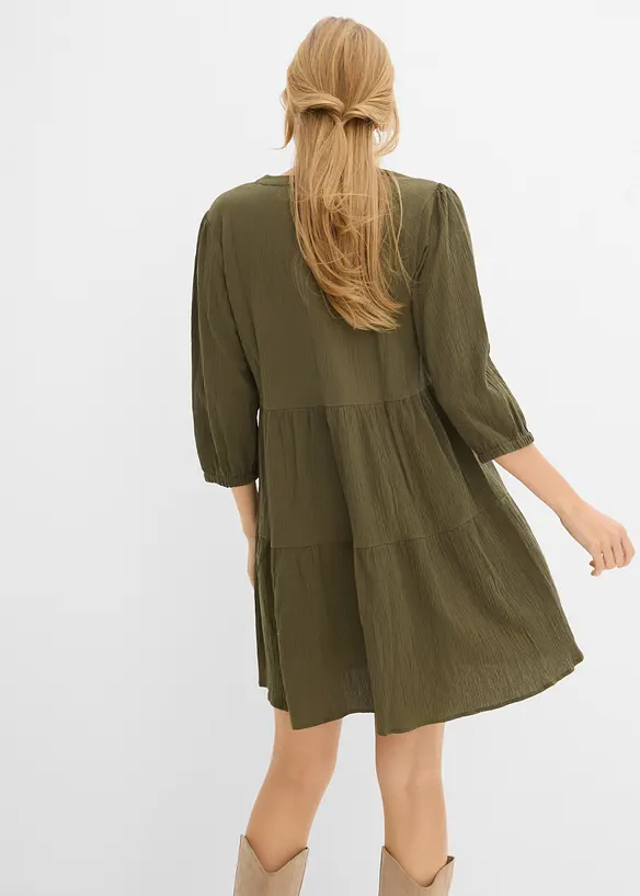 Blusenkleid aus reiner Baumwolle, bonprix
