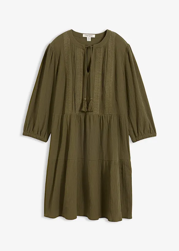 Blusenkleid aus reiner Baumwolle, bonprix