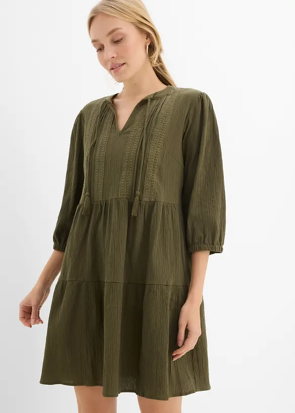 Blusenkleid aus reiner Baumwolle, bonprix