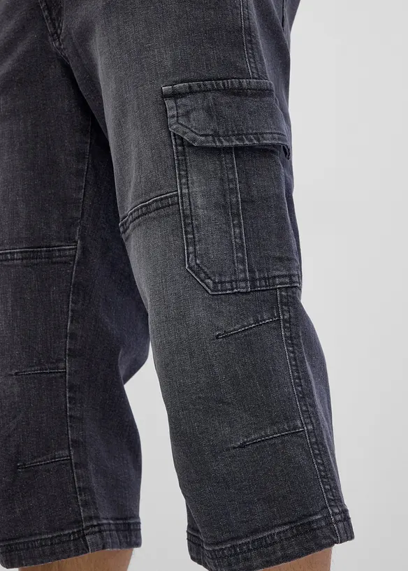 Regular Fit 3/4 Cargojeans, Straight, bonprix