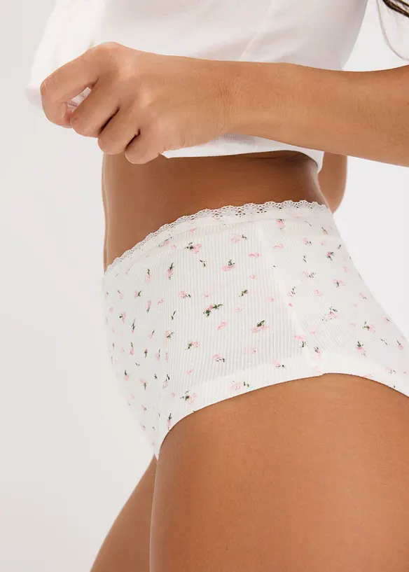 Maxipanty aus weicher Baumwollrippe​  (4er Pack)​, bonprix
