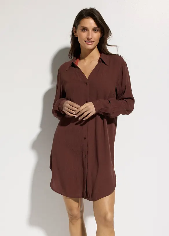 Robe-chemise de plage en viscose fluide, bonprix