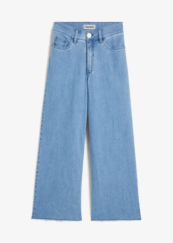Jean large, taille haute, raccourci, bonprix