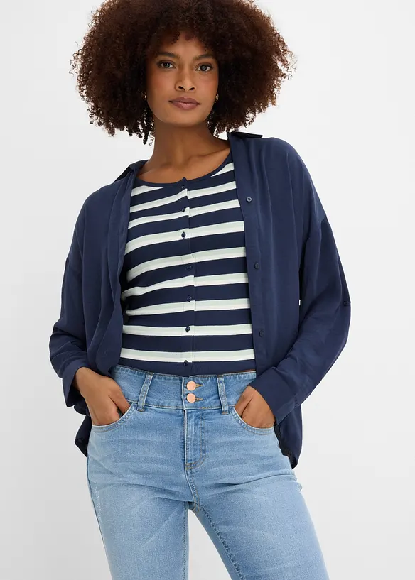 Jeans Bermuda Mid Waist, bonprix