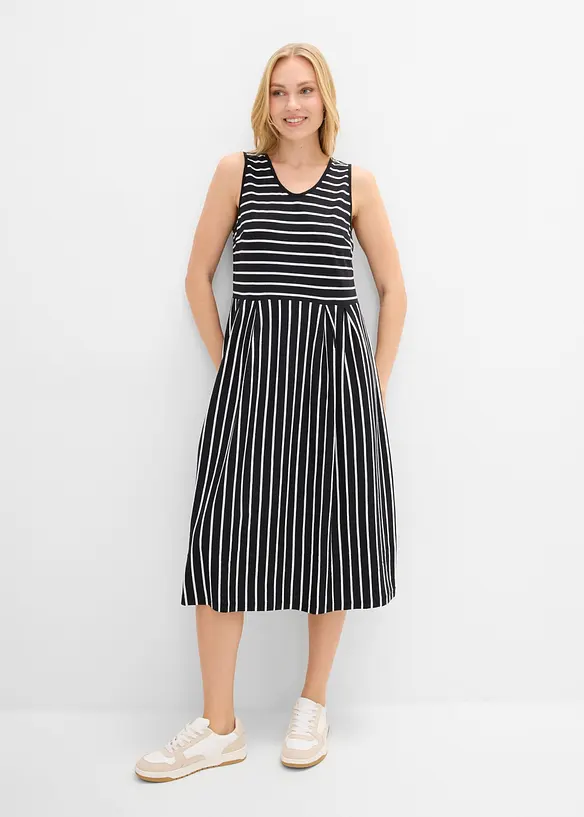Robe midi en jersey coton, bonprix