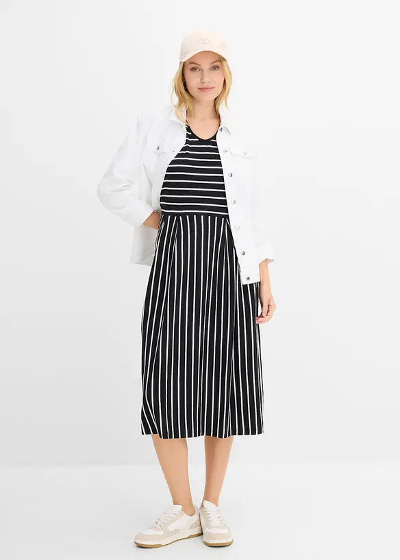 Robe midi en jersey coton, bonprix