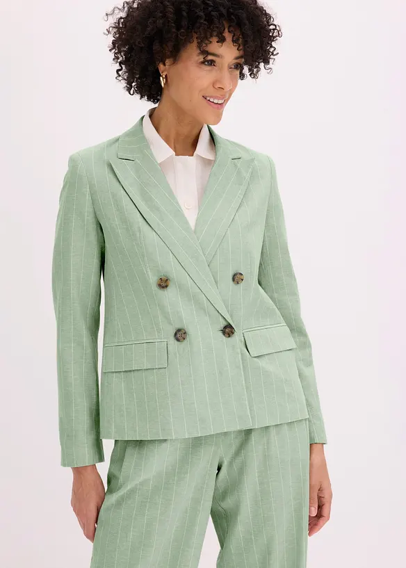 Blazer en lin majoritaire, bonprix