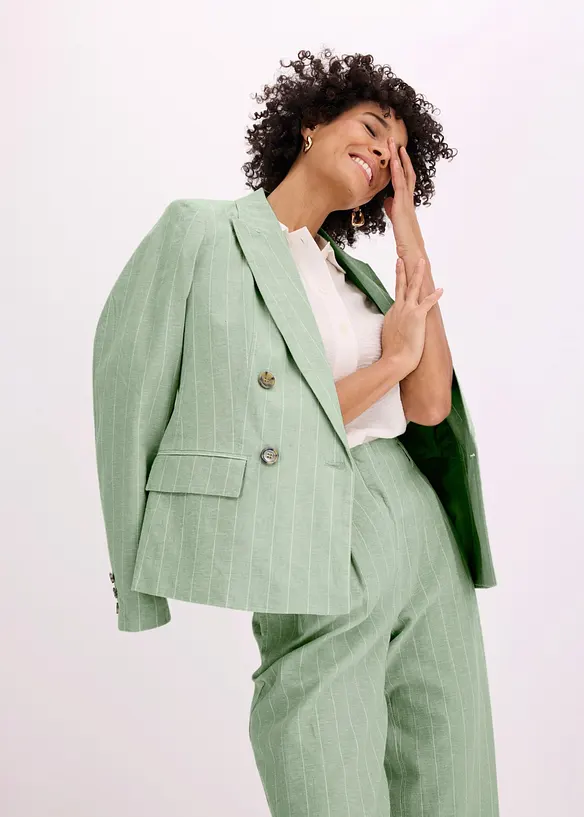 Blazer en lin majoritaire, bonprix
