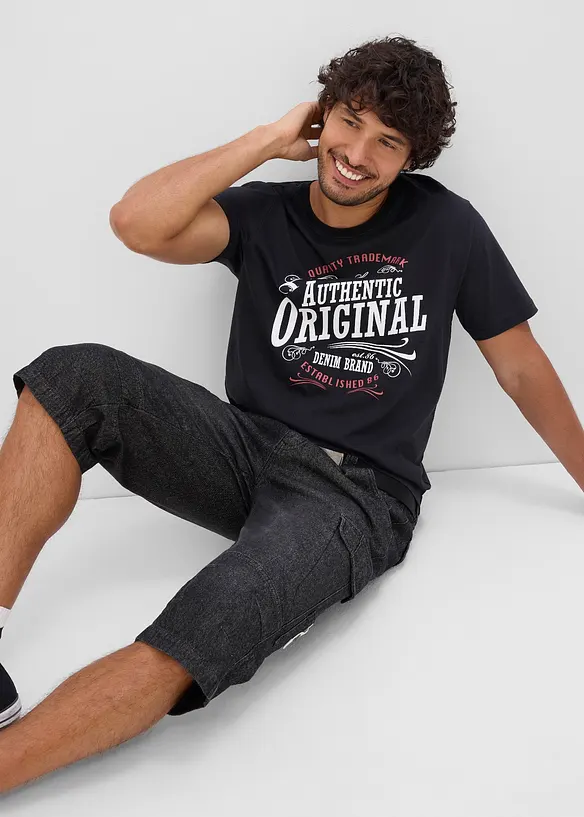 Lot de 2 T-shirts 100% coton, bonprix