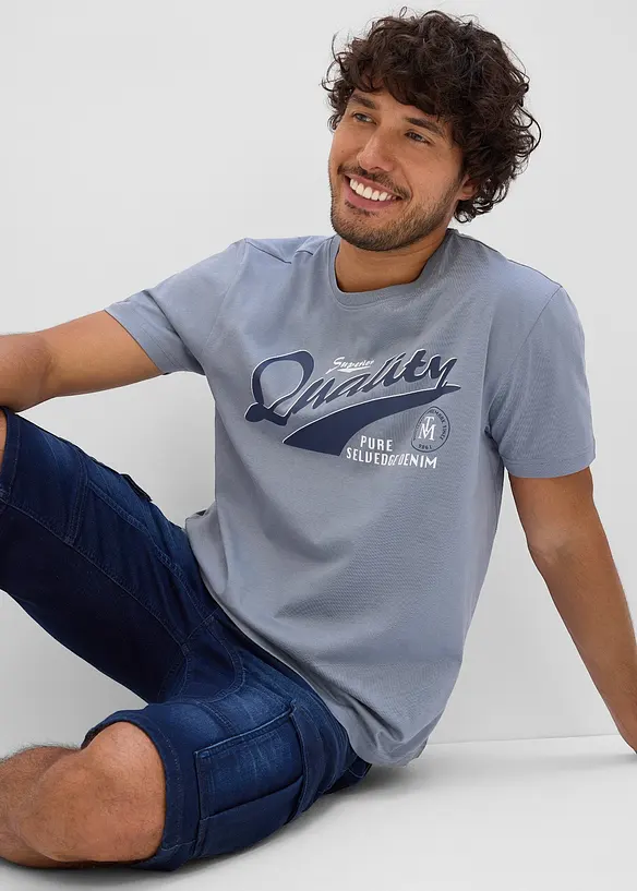 Lot de 2 T-shirts 100% coton, bonprix