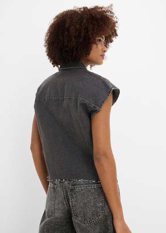 Kurze Boxy-Jeansbluse, bonprix