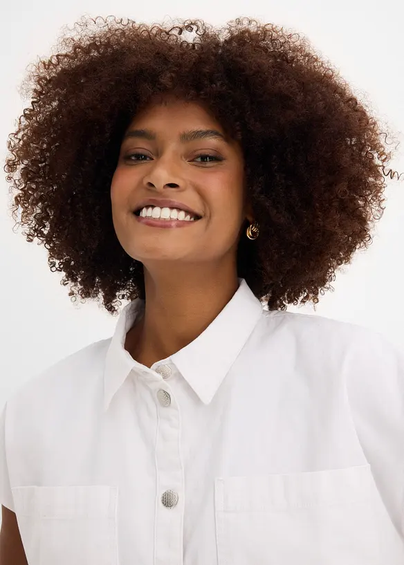 Kurze Boxy-Jeansbluse, bonprix